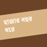 হাজার বছর ধরে — প্রচ্ছদ